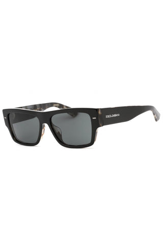 Dolce & Gabbana DG4451F Sunglasses Black On Grey Tortoise/Dark Grey-AmbrogioShoes