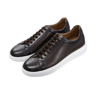 Donatello Deron Brown Calf-Skin Leather Casual Sneakers (DON1000)-AmbrogioShoes