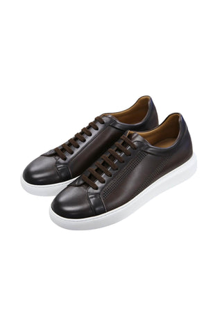 Donatello Deron Brown Leather Casual Sneakers (DON1000)