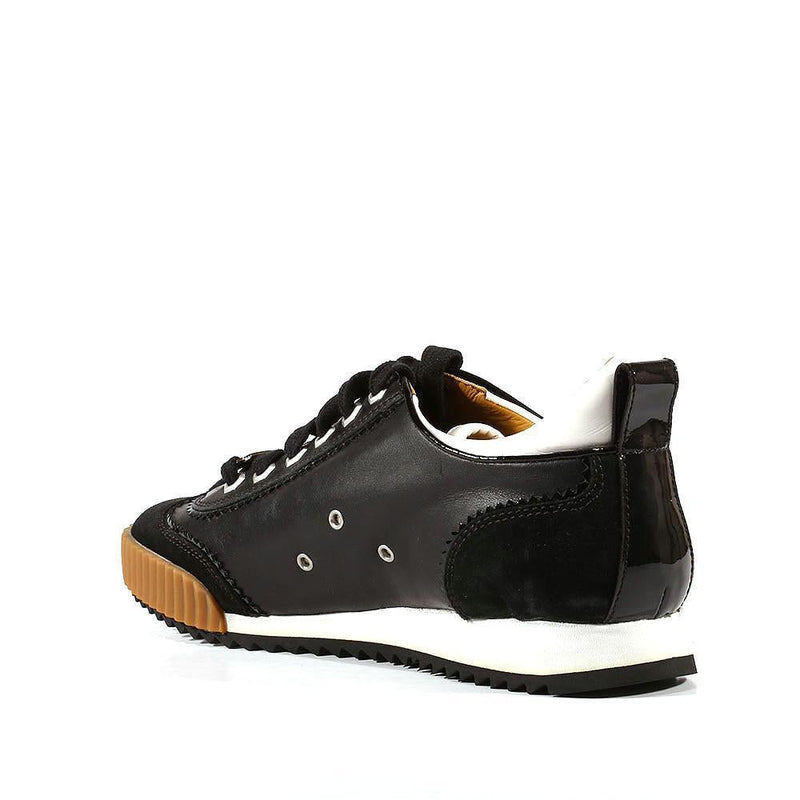 Dsquared2 Men's Shoes Black Multi-Material Lace Up Sneakers (DSM06)-AmbrogioShoes