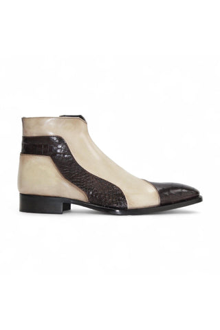 Duca Aprilia Men’s Shoes Alligator Embossed Calf-Skin Leather Boot (D1144)-AmbrogioShoes
