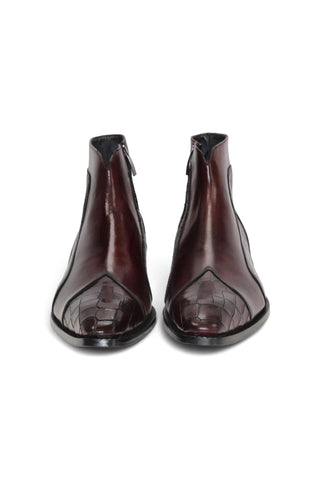Duca Aprilia Men’s Shoes Alligator Embossed Calf-Skin Leather Boot (D1144)-AmbrogioShoes