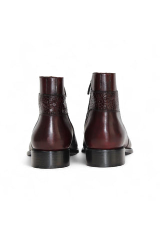 Duca Aprilia Men’s Shoes Alligator Embossed Calf-Skin Leather Boot (D1144)-AmbrogioShoes