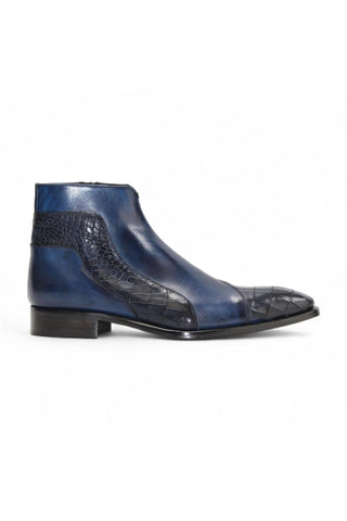 Duca Aprilia Men’s Shoes Alligator Embossed Calf-Skin Leather Boot (D1144)-AmbrogioShoes