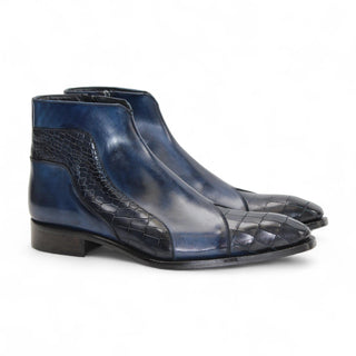 Duca Aprilia Men’s Shoes Alligator Print Calf-Skin Leather Boot (D1144)-AmbrogioShoes