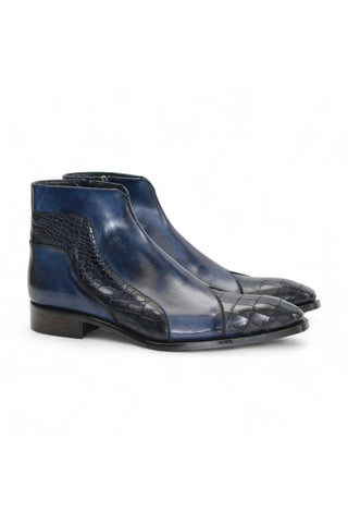 Duca Aprilia Men’s Shoes Alligator Print Calf-Skin Leather Boot (D1144)-AmbrogioShoes