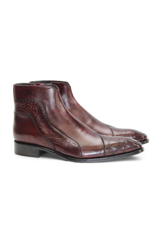 Duca Aprilia Men’s Shoes Alligator Print Calf-Skin Leather Boot (D1144)-AmbrogioShoes