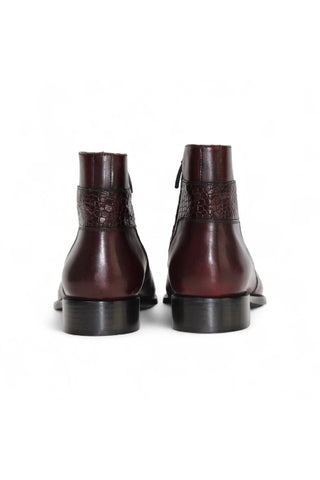 Duca Aprilia Men’s Shoes Alligator Print Calf-Skin Leather Boot (D1144)-AmbrogioShoes