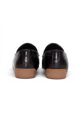 Duca Cortona Ostrich Horse-Bit Loafer