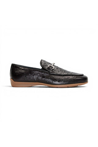 Duca Cortona Ostrich Horse-Bit Loafer