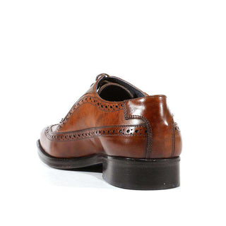 Duca Designer Shoes Italian Men's Brown Tri-Tone Leather Oxfords (DS2106)