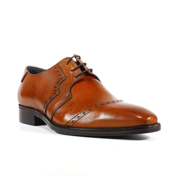 Duca Shoes Mens Crust Cuoio Italian Leather Oxfords (D2105)-AmbrogioShoes