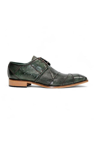 Duca Imperio Men’s Shoes Multi Embossed Calf-Skin Leather Cap-Toe Derby (D1156)-AmbrogioShoes