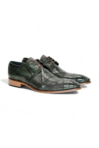 Duca Imperio Men’s Shoes Multi Embossed Calf-Skin Leather Cap-Toe Derby (D1156)-AmbrogioShoes