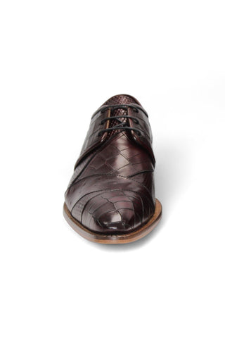 Duca Imperio Men’s Shoes Multi Embossed Leather Cap-Toe Derby (D1156)