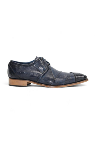 Duca Imperio Men’s Shoes Multi Embossed Leather Cap-Toe Derby (D1156)