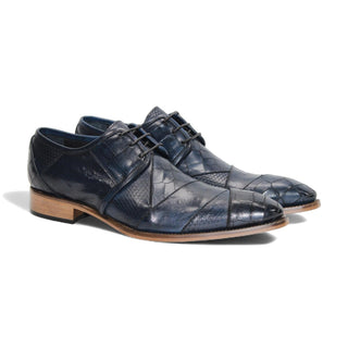 Duca Imperio Men’s Shoes Multi Print Calf-Skin Leather Cap-Toe Derby (D1156)-AmbrogioShoes