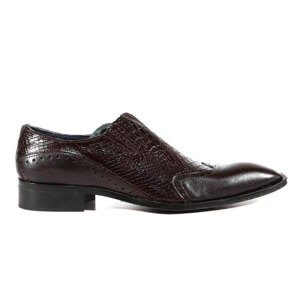 Duca Italian Mens Shoes Crust Cocco Brown Loafers (D3015)-AmbrogioShoes