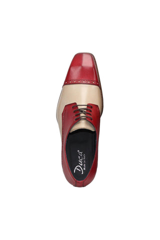 Duca Lombardi Men’s Shoes Calf-Skin Leather Cap-Toe Derby (D1157)-AmbrogioShoes