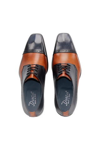 Duca Lombardi Men’s Shoes Calf-Skin Leather Cap-Toe Derby (D1157)-AmbrogioShoes