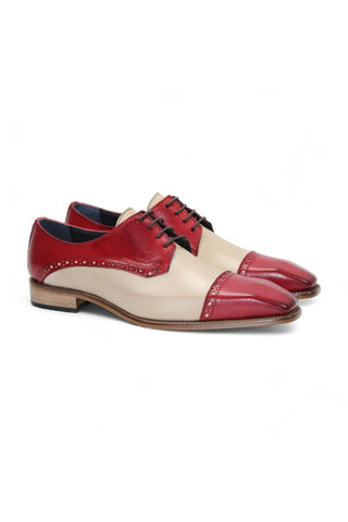 Duca Lombardi Men’s Shoes Calf-Skin Leather Cap-Toe Derby (D1157)-AmbrogioShoes