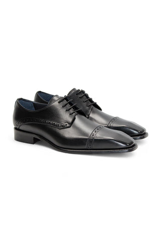 Duca Lombardi Men’s Shoes Leather Cap-Toe Derby (D1157)