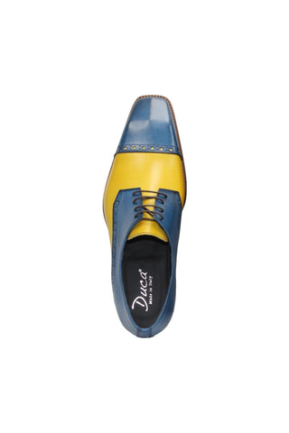 Duca Lombardi Men’s Shoes Leather Cap-Toe Derby (D1157)