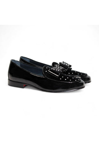 Duca Maratea Patent & Velvet Loafer (D1163)-AmbrogioShoes