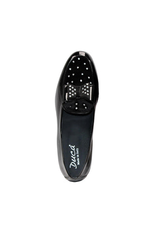 Duca Maratea Patent & Velvet Loafer (D1163)-AmbrogioShoes