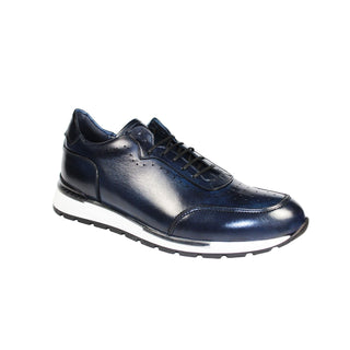 Duca Marini Navy Calf-Skin Leather Casual Sneakers (D4917)