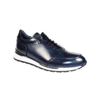 Duca Marini Navy Calf-Skin Leather Sneakers (D1046)
