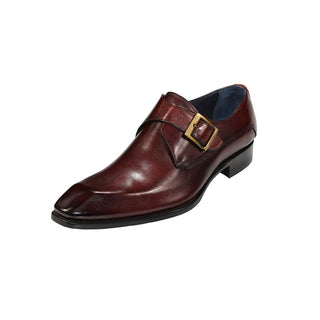 Duca Massa Brown Calf-Skin Leather Monkstrap Oxfords (D1134)