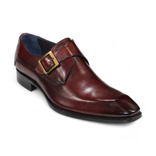 Duca Massa Brown Calf-Skin Leather Monkstrap Oxfords (D1134)