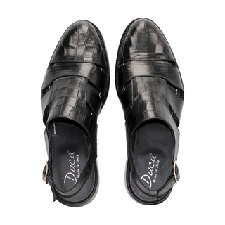 Duca Positano Men's Shoes Multi Print Calf-Skin Leather Fisherman Sandal (D1180)-AmbrogioShoes