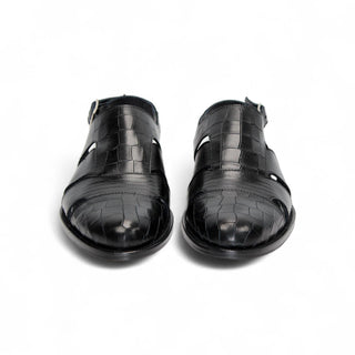 Duca Positano Men's Shoes Multi Print Calf-Skin Leather Fisherman Sandal (D1180)-AmbrogioShoes