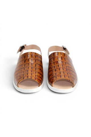 Duca SA136 Embossed Leather Sandal