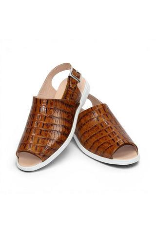 Duca SA136 Embossed Leather Sandal