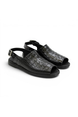 Duca SA136 Embossed Leather Sandal