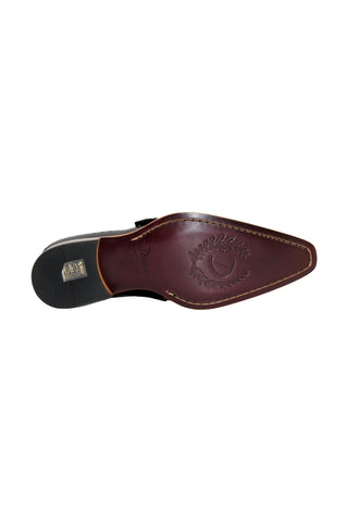 Duca Sezze Men’s Shoes Snake Embossed Calf-Skin Leather Single Monk-Strap (D1172)-AmbrogioShoes