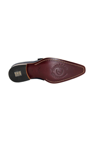 Duca Sezze Men’s Shoes Snake Embossed Calf-Skin Leather Single Monk-Strap (D1172)-AmbrogioShoes
