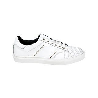 Duca Sorrento White Calf Sneakers (D1105)