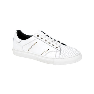 Duca Sorrento White Calf Sneakers (D1105)