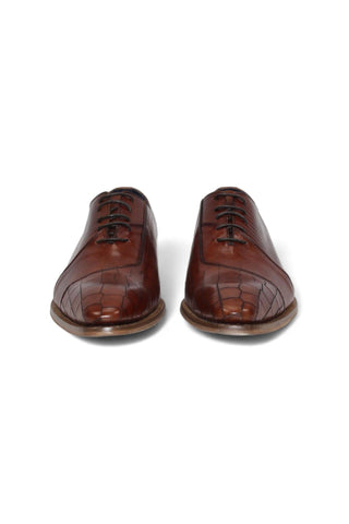Duca Spoleto I Embossed Leather Oxford-AmbrogioShoes