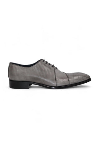 Duca Spoleto I Embossed Leather Oxford-AmbrogioShoes
