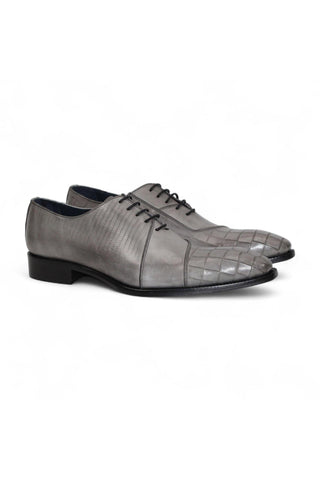 Duca Spoleto I Embossed Leather Oxford-AmbrogioShoes