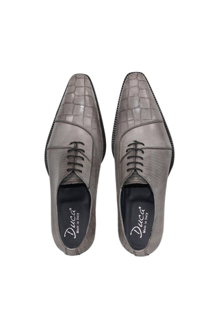 Duca Spoleto I Embossed Leather Oxford-AmbrogioShoes
