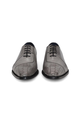 Duca Spoleto I Embossed Leather Oxford-AmbrogioShoes