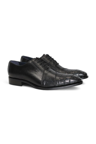 Duca Spoleto I Embossed Leather Oxford-AmbrogioShoes