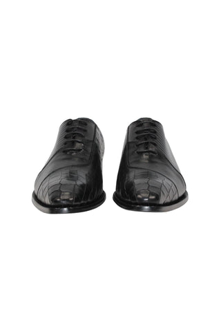Duca Spoleto I Embossed Leather Oxford-AmbrogioShoes