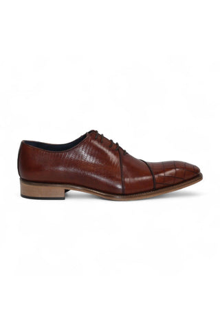 Duca Spoleto I Embossed Leather Oxford-AmbrogioShoes